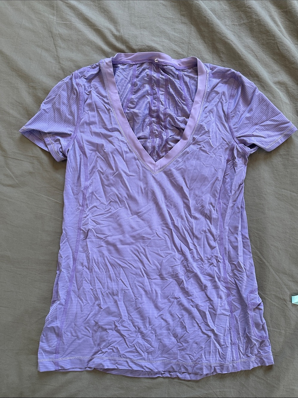 lululemon athletica Lavender V-Neck Performance Tee